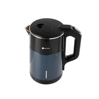 Góc nhìn từ trên Elmich EDA0858 giữ nắp đóng nút gần tay cầm miệng rót và logo trắng