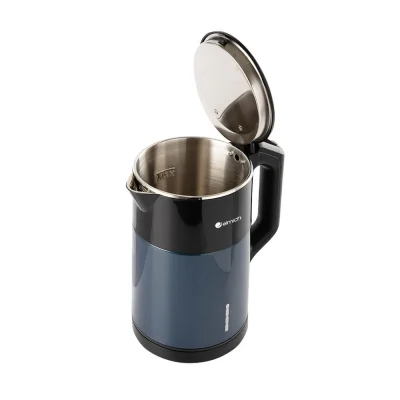 Góc catalogue Elmich EDA0858 mở nắp giữ vạch MAX lòng kim loại và logo Elmich trên dải đen