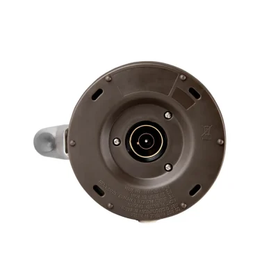 Ảnh chụp đáy Elmich KEE1775 giữ đầu tiếp điện vít khe chữ cảnh báo khắc và ký hiệu trên nhựa nâu