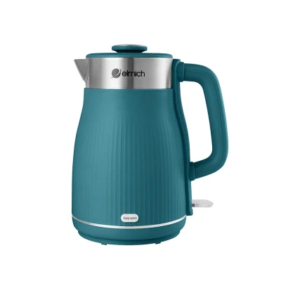 Tư liệu nguyên mẫu KEE8457SB giữ logo Elmich trên cổ kim loại chữ Keep warm ở chân thân gân dọc và cần gạt