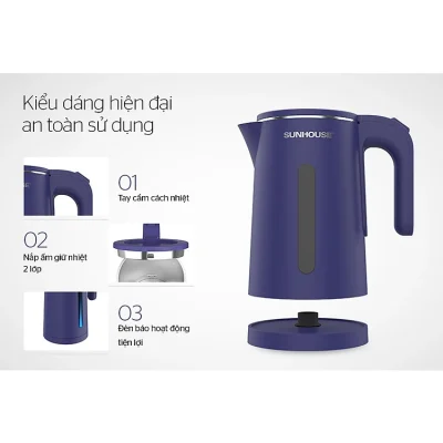 Sơ đồ catalogue SHD1355 giữ số 01 02 03 chú thích tay cầm nắp hai lớp đèn báo và đế nguồn tách rời