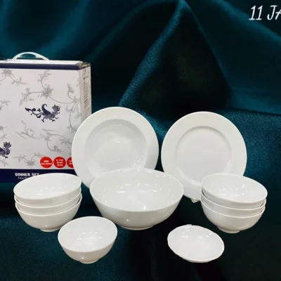 Ảnh thật nguồn bộ Minh Long trắng bày đủ 11 món giữ ký hiệu 11 JAS 1 hộp Minh Long I Since 1970 và toàn bộ chữ gốc