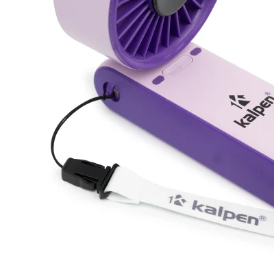 Ảnh cận nguyên bản Kalpen F17 mẫu tím giữ dây trắng logo Kalpen khóa đen sợi nối nút cộng trừ và logo trên thân