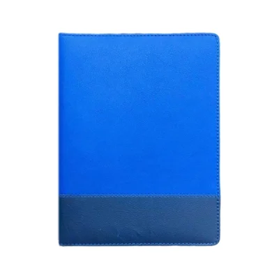 Ảnh nguồn đã tách nền sổ SC23-A5 xanh phối xanh đậm, giữ nguyên bìa trống và đường may ngang